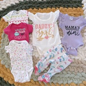 0-3 month baby girl clothes bundle
